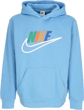 Nike Blauwe Blok Hoodie met Voorzak - Heren - Sportshirts - Blauw - M - Katoen - Fitness