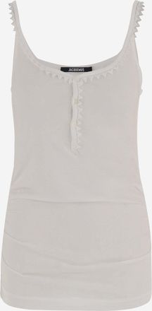 Jacquemus Top de algod&oacute;n con medio bot&oacute;n en la parte delantera de Jacquemus
