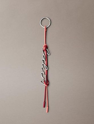 Calvin Klein Leren geknoopte tasbedel met logo