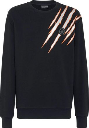 Plein Sport Hooded Sweatshirt Scratch - Heren - Sportshirts - Zwart - L - Fitness
