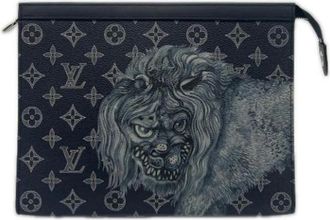 Louis Vuitton Pre-owned Clutch bag - Heren - Vintage Tassen - Zwart - ONE Size - Leer - Vintage