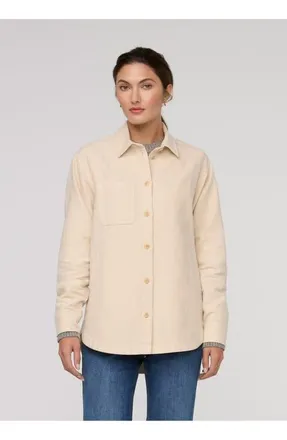 Duer No Sweat Moleskin Overshirt in Bone at Nordstrom, Size X-Small