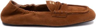 Miu Miu Ruches Nappa Leather Loafers