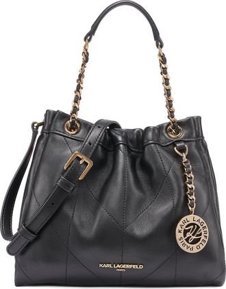 Karl Lagerfeld Amandine Crossbody in Black/gold at Nordstrom