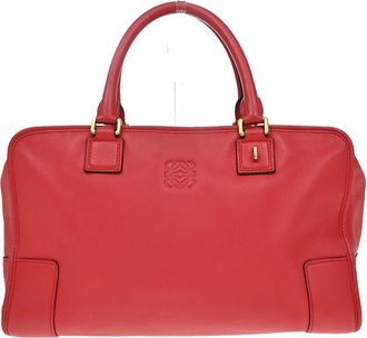 Loewe Amazona Bag Leather Red Leather Bag (Pre-Owned)
