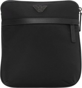 Emporio Armani Borsa a spalla piatta in nylon - - Bags - Uomo - Nero - ONE SIZE