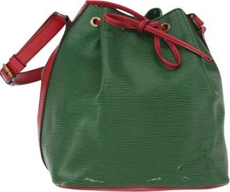 Louis Vuitton Bicolor Petit Noe Epi Leather Green Leather Handbag (Pre-Owned)