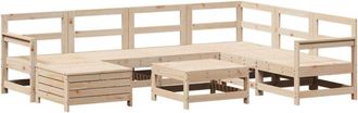 vidaXL Juego De Sof&aacute;s De Jard&iacute;n 8 Pzas Madera Maciza De Pino Vidaxl