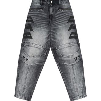Rta Alwin Tapered Straight Leg Moto Jeans in Ash Faded at Nordstrom, Size 30