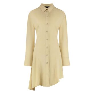 MUGLER Kleedjes, Dames, Beige, S, Leer, Viscose Jurk