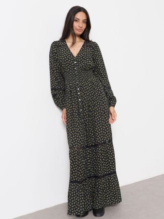 Fat Face FatFace Eden Navy Ditsy Jacquard Maxi Dress