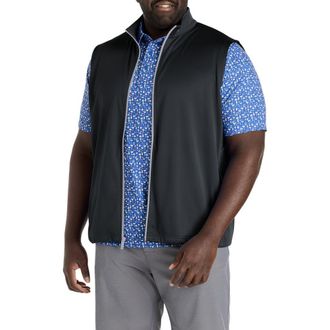 Callaway Big & Tall Zip-Front Fleece Vest in Caviar at Nordstrom, Size 3X Big
