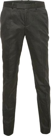 Alexander McQueen Satijnen broek met jacquard - Zwart