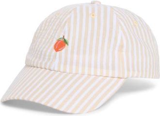 Frasier Sterling Peach Stripe Baseball Cap in Tan at Nordstrom