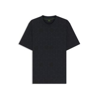 BOSS Regular-fit T-shirt in cotton with sporty motif