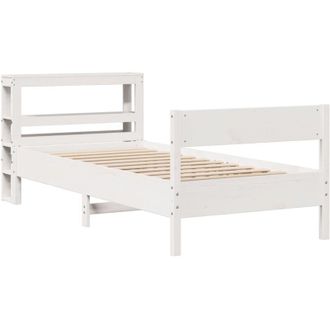 vidaXL Vidaxl - Estructura De Cama Sin Colch&oacute;n Madera Maciza Blanca 75x190 Cm