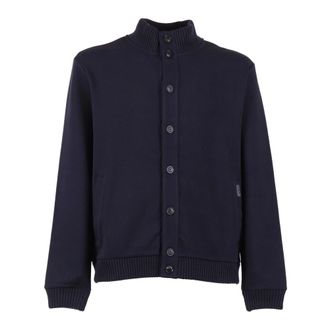 Fay Giubbino Felpa Bottoni - male - Fay - Light Jackets - Blue - XL - Jackets