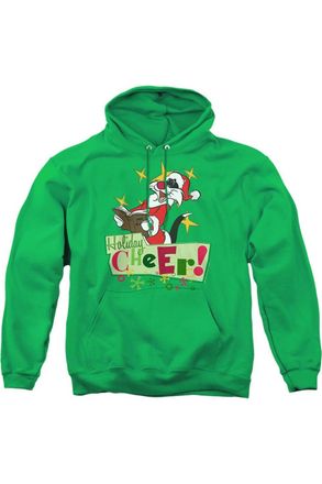 Gildan Looney Tunes Cheer Sylvester Adult Pull Over Hoodie / Hooded Sweatshirt