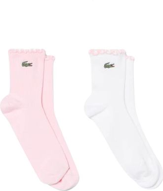 Lacoste 2-Pack Frilled Socks - Dames - Sokken - Veelkleurig - XS - Katoen - Ondergoed
