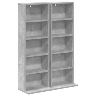 vidaXL Cabinet Para Cds 2 Uds. Gris Hormig&oacute;n 33 X 23,5 X 97,5 Cm Vidaxl