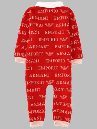Emporio Armani Wool-Silk-Cashmere Blend Onesie - Red