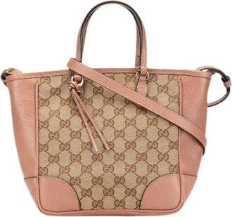 Gucci Pre-owned Handbags, female, Brown, Size: ONE SIZE Pre-owned Vintage Canvas Handbag