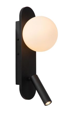 Lucide L&aacute;mpara de cabecera de dm con 1 LED integrado, negro