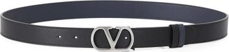 Valentino VLogo Signature Omkeerbare Riem - Heren - Riemen - Blauw - 105 CM - Leer - Accessoires