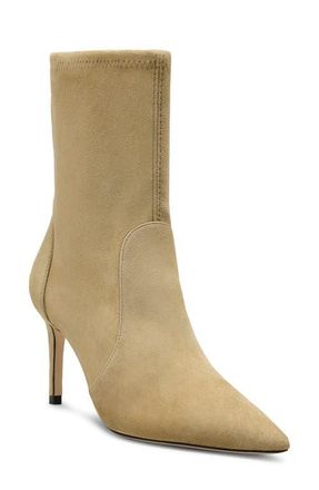 Stuart Weitzman Stuart Pointed Toe Bootie in Golden Olive at Nordstrom, Size 8.5