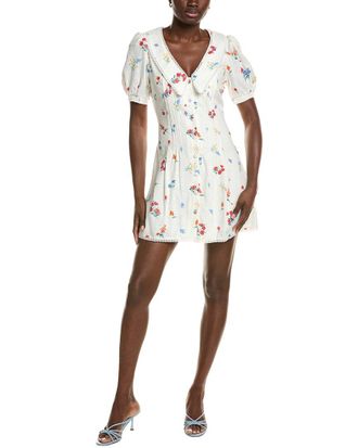 Wayf Wayf Linen-Blend Mini Dress