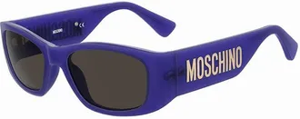 Moschino Rectangle Full Rim Sunglasses - Purple