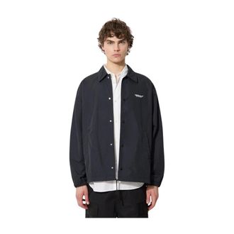 Undercover Jassen, Heren, Blauw, L, Polyester, U Logo Blouson