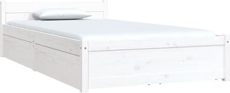 vidaXL 3103484 Bed Frame without Mattress with Drawers White 90x200 cm (815030+814985) Vidaxl