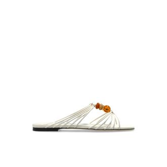 Jimmy Choo London Sliders, female, White, Size: 7 1/2 US Lova Mule Flat