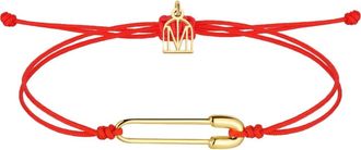 Mantra Safety Pin Protection bracelet in Yellow Gold at Nordstrom