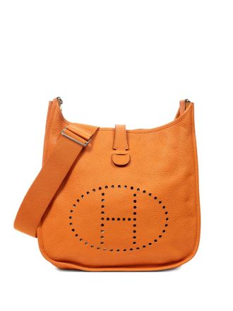 Herm&egrave;s perforated-leather shoulder bag - Orange