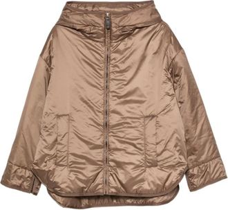 Max Mara Jassen, Dames, Bruin, XS, Wol, Cleo Padded Jacket