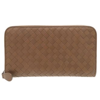 Bottega Veneta Brown Intrecciato Long Wallet (Bi-Fold) (Pre-Owned)