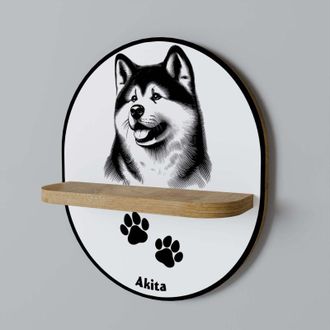 OEM Estante Ovalado Para Perro Akita