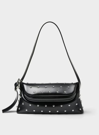 Osoi Womens Folder Brot studded leather baguette bag
