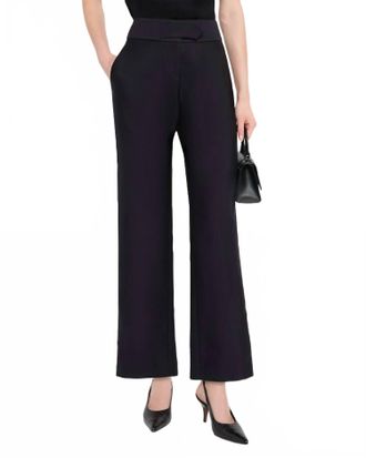 Brandon Maxwell Phoenix Low Rise Trouser In Black