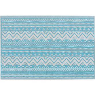 Beliani Beliani - Alfombra De Exterior Sint&eacute;tica Azul Turquesa 120 X 180 Cm Ecol&oacute;gica Estilo Escandinavo Nagpur