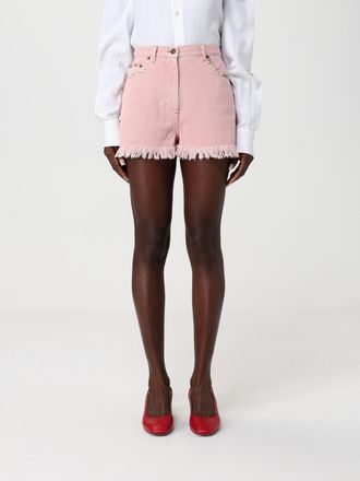 Valentino Cotton Blend Shorts With Printed Pockets