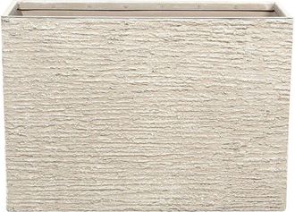 Beliani Maceta De Piedra Beige 34 X 80 X 56 Cm Rectangular Para Interior Y Exterior Edessa