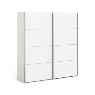 Dmora Armario 2 Puertas Cassandre, Muebles De Dormitorio, Vestidor, Armario De Ropa, 182x64 H202 Cm, Blanco - Dmora