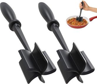 OEM Machacador De Carne, 2 Piezas Para Pur&eacute;, Machacador De Patatas, Machacador De Carne, Para Machacar Patatas, 2865,5 Cm, Negro