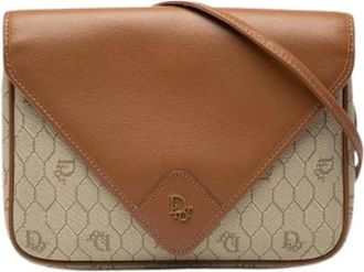 Dior Pre-owned Cross Body Bags, female, Brown, Size: ONE SIZE Pre-owned Vintage Canvas Cross Body Bag