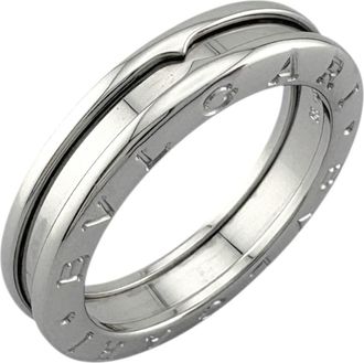 Bulgari Silver White Gold (18K) Band Ring (Pre-Owned)