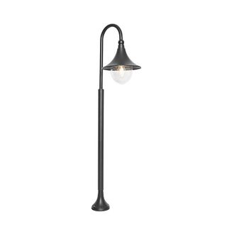 QAZQA Cl&aacute;sico/antiguo Farol Cl&aacute;sico De Exterior Negro 125 Cm Ip44 - Daphne Aluminio /pl&aacute;stico Alargada Adecuado Para Led Max. 1 X 15 Watt - Qazqa