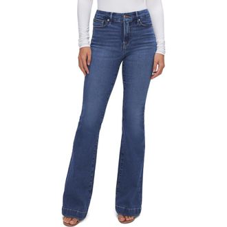 Good American Good Legs Flare Jeans in Bblue305 at Nordstrom, Size 4